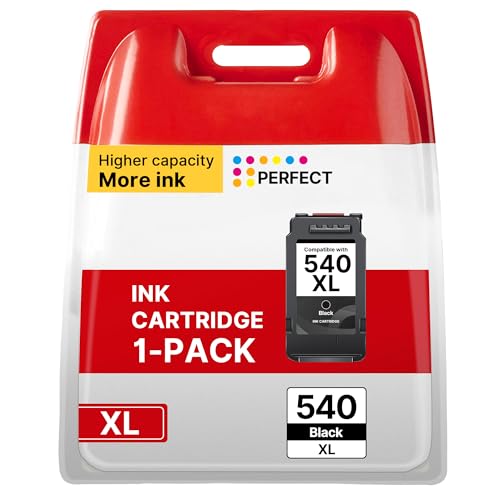540XL Black Ink Cartridge Remanufactured for Canon 540 540XL Ink Cartridges Black PG-540 PG-540XL 540XL for Pixma TS5150 TS5151 MG3550 MG3650 MG3650s MG3200 MG3500 MG2250 MG3600 MG4250 MG3250 MX475