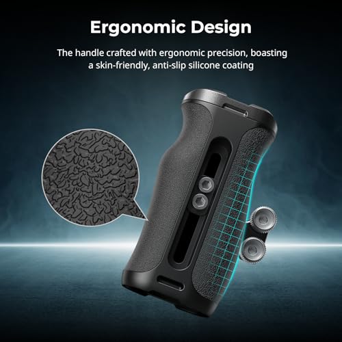Image of SmallRig Mini Side Handle with 1 /4 inch -20 Screws for Camera Cage, Up and Down Adjustable, for Left or Right Hand, Ergonomic Camera Handle with Built-in Cold Shoe and Threaded Hole - 4756