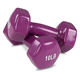 Amazon Basics Vinyl Hexagon Workout Dumbbell Hand Weight