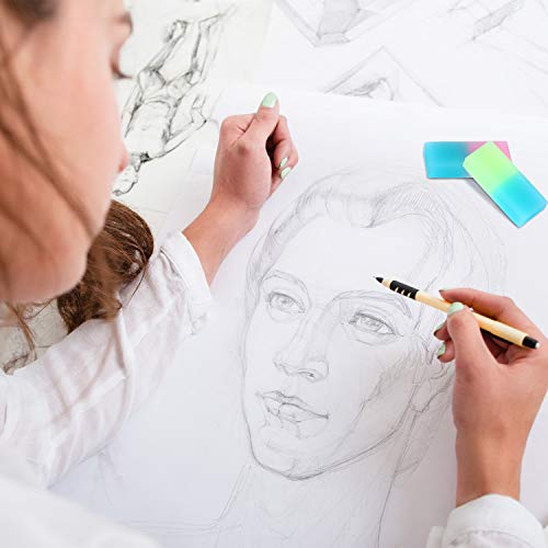 Boao 10 Pieces Double Colored Pencil Eraser Flexible Rubber Erasers For School Office Supplies #TOP3