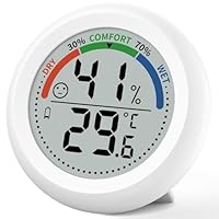 Digitales Thermometer und Hygrometer für zu Hause–Präzise Überwachung der Raumtemperatur und Luftfeuchtigkeit mit Komfortanzeige und Gesichtssymbol, großes Display für Gewächshaus, Babyzimmer, Humidor
