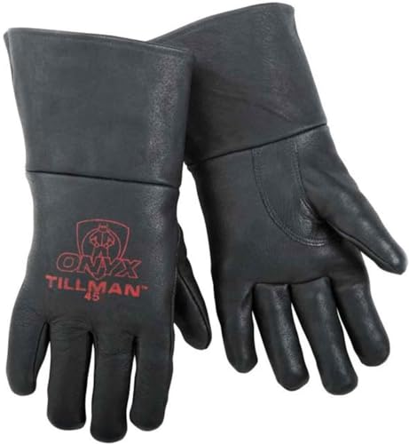 Tillman 45 Top Grain Pigskin Foam Lined Thumb Strap MIG Welding Gloves, Medium
