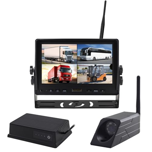 HAONINYUE 7-inch HD 720P Wireless Camera, Forklift Wireless Camera with Video Recording Support, Forklift Safety Camera for Work Surveillance System with Magnetic (Camera Without Laser Function)