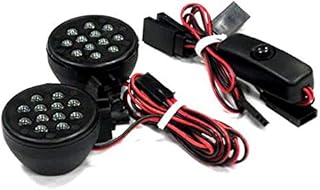 Integy RC Model C23341BLACK Off-Road High Brightness Large Spot LED Light Set+Housing (2)+On/Off
