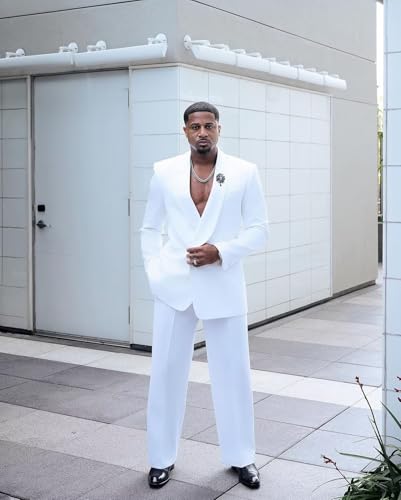 Designer Mens Suits 2 Pieces One Button Prom Party Suit Blazer Pants3