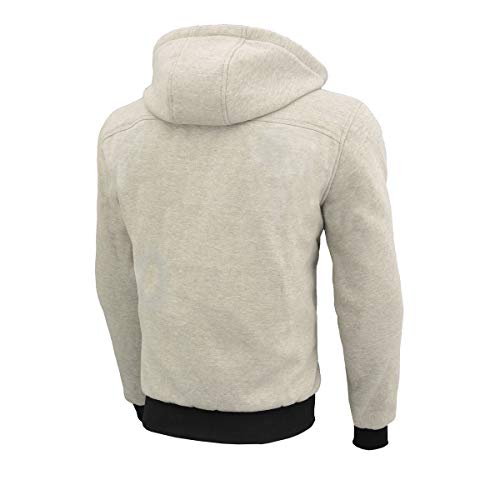 Image of Milwaukee Performance MPM1788 Men's Silver CE Approved Removable Armored Hoodie with Aramid By Dupont (4X-Large)