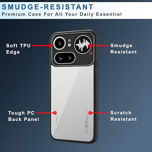 Image of CEDO Backcover for Nothing Phone 4a Pro (5G) | Camera Protection Bump Shockproof Edge | Ultra Hybrid Transparent Acrylic Clear TPU+PC Hard Backcase Cover (Black)