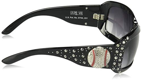 Cocomo Soul Baseball MOM Sunglasses | Black Rhinestone Baseball Sunglasses | Zipper Case Included | Baseball Grandma | Team MOM Gift3