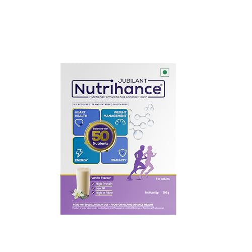 Image of Balanced With 50 Vital Nutrients |Vanilla Flavour Nutrition Drink| Supports Heart Health Immunity Building Weight Management Energy Booster (200 Gm) X Pack Of 4