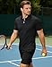 TACVASEN Poloshirts Herren Kurzarm Sommer Schnell Trocknend T-Shirts Performance Sportshirt Outdoor Knopfleiste Herrenhemd (L, Schwarz)