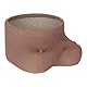 Doiy - Moderner Blumentopf - Yoga Spirit Design - aus Keramik - Pflanztopf - Dekorative Vase - Farbe braun - 17,5x14,5x8,7cm