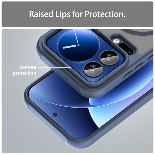 Image of Compatible with Xiaomi 17 Pro Case Cover,Compatible with MagSafe,Anti-Fall,Compatible with Xiaomi 17 Pro 5G 25098PN5AC Cell Protective Phone Case Blue