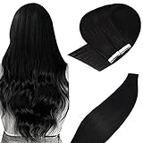 Neitsi Tape In Hair Extensions Human Hair, 18 Inch Real Natural Tape In Extensions Human Hair, 20pcs Black Extensions Hair