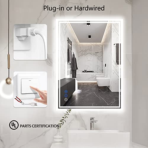 Dr.lux Bathroom Mirror With Lights 32X24 Inch, Backlit Led Bathroom Mirror Wall Mounted Vanity Mirror Large Anti-Fog Area 3000K-6000K Adjustable Auto-Off Memory Housewarming Gift #TOP4