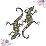 ORFOFE ヤモリステッカー 2枚セット PVC製耐久仕様 面白いデザイン 車 荷物ケース ホーム用 防水ステッカー