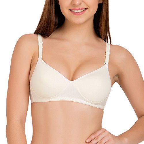 Image of Tweens - Medium Padded Cotton Rich Bra - Full Coverage, Seamless, Multiway Straps, Wirefree Everyday T-Shirt Bra (Pack of 2)