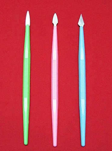 Earlywish 3pcs Laboratorio dental cerámica de escultura cuchillo espátula de la lámina separador de porcelana