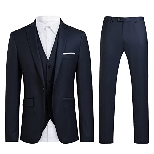 Allthemen Anzug Herren Slim Fit 3 Teilig Anzüge Herrenanzug Schwarz Sakko...