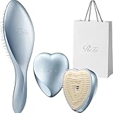 【Amazon公式ストア限定】リファ ハートブラシミニ＋エールブラシ セット/ReFa HEART BRUSH mini ＋ ReFa AILE BRUSH Set （シルバースカイ）ショッパー付き