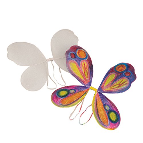 S&S Worldwide Butterfly Wings - 14" x 12" - Acrylic Decorate Your Own Craft (Pack of 24)