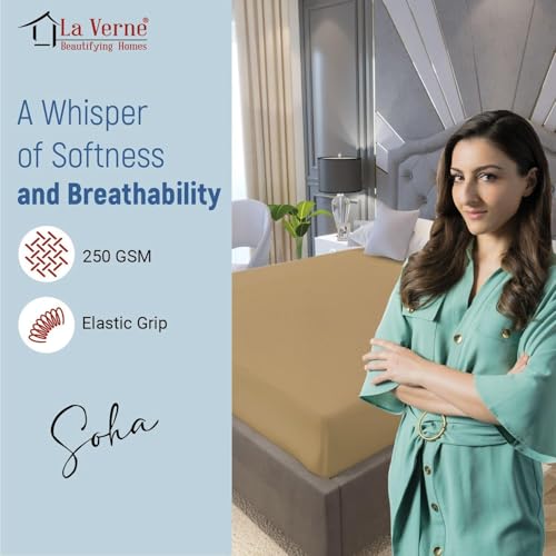 Image of La Verne 100% Waterproof Premium Cotton Feel Mattress Protector Queen Size 78 x 60 Inches | Breathable and Hypoallergenic Ultra Soft Fitted Bed Protector Cover