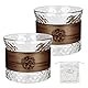 YHNDECO Espressotassen 2er Set, 170ml Gläser mit Verbrühsicherem Walnussholzgriff, Widerstandsfähiges Borosilikatglas, für Latte, Iced Americano, Milch