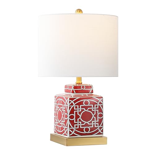 JONATHAN Y JYL3044B Catherine 22" Modern Transitional Ceramic/Metal Square Ginger