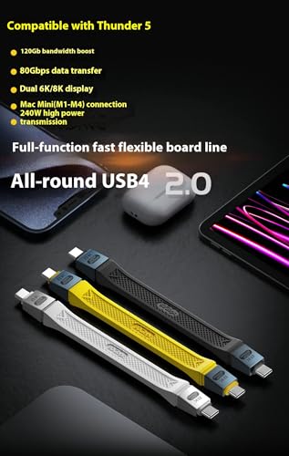Câble Thunderbolt 5 compatible Thunderbolt 4 3 USB C vers USB C - 2