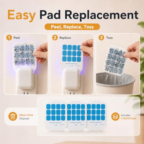 Image of Fruit Fly Traps for Indoors Cozlite: Upgraded Flying Insect Trap with 3 Refills - Bug Catcher for Gnat Mosquito Moths - Suitable for House Home Kitchen
