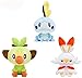 RKMJXJ Jouets en Peluche 3PC / lot Sword Shield Gosanke Sobble Grookble Scorbunny Peluche Kawaii Monkey Rabbit Dessin animé Jouets Poupée de Machine à Griffes Douce