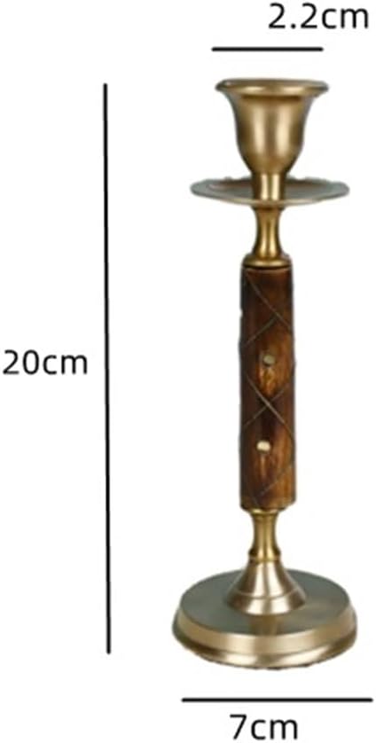 Candleholders High-Grade Brass Candlestick Retro Handicraft Home Restaurant Decoration Shooting Props Ornaments