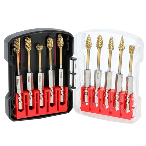 Set de 10 fresas de carburo con vástago 1/4 pulg miniatura 1