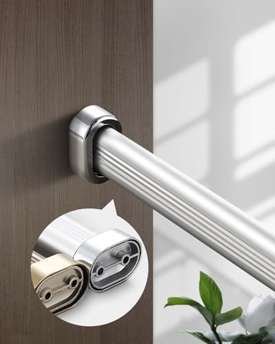 XUCAJING Wardrobe Rail Wardrobe Closet Rod Aluminumy, Wall Mount Closet Storage System for Hanging Clothes,Rust Valet Rod Hanger, Socket Set Included Leng/Sier/40Cm(15 3/4") Length