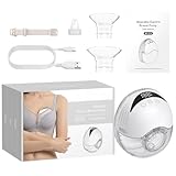 eSynic Electrical Breast Pump 210ML Hands Free Wearable Breast Pump 4 Modes & 12 Levels Wireless Breastfeeding Pump with 24/21/19mm Flanges Leak-Proof LED Display BPA Free Portable Breast Milk Pump - Image 8