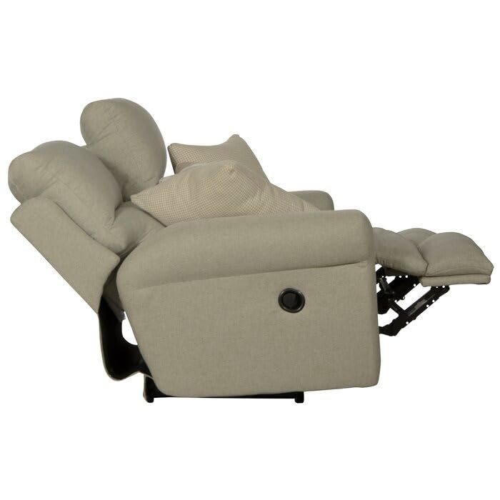 Image of Torque - Avalon 2 Seater Fabric Manual Recliner | Recliner Sofa /Chair for Living Room, Bedroom, Office (Beige) | 1 Year Warranty