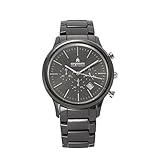 Calendar_type : Datum Argonau Unisex Erwachsene Analog Quarz Uhr mit Keramik Armband AU1022