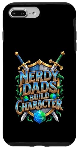 Nerdy Dads Build Character Funny RPG Dice Tabletop Gamer �X�}�z�P�[�X iPhone 7 Plus/8 Plus �p