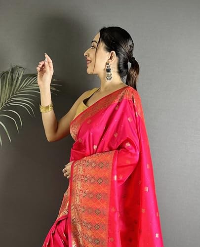 Pandadi Saree pink banarasi silk saree – image 7