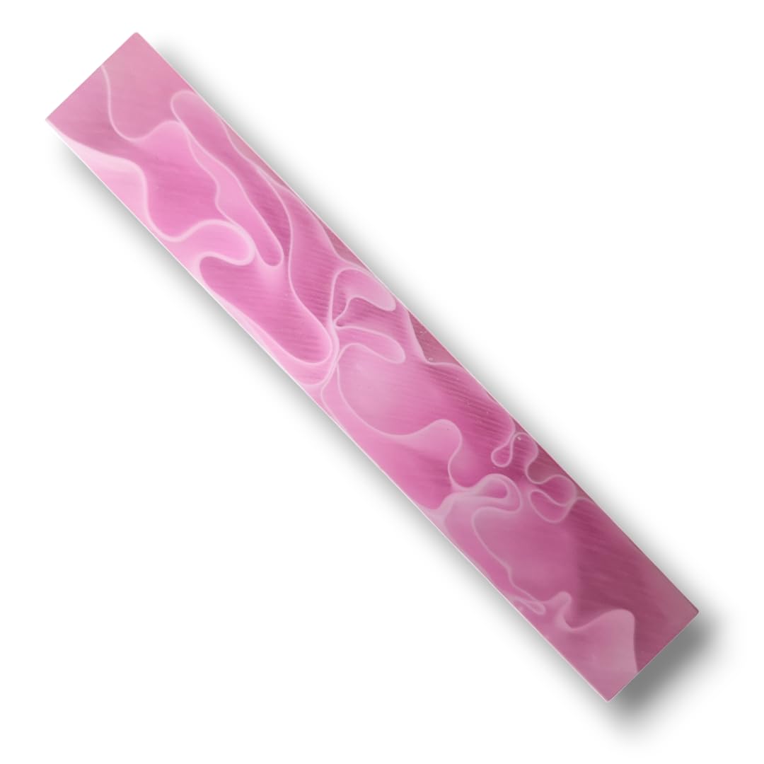 Tyzack Pen Blanks Breast Cancer Pink with White Lines AB21