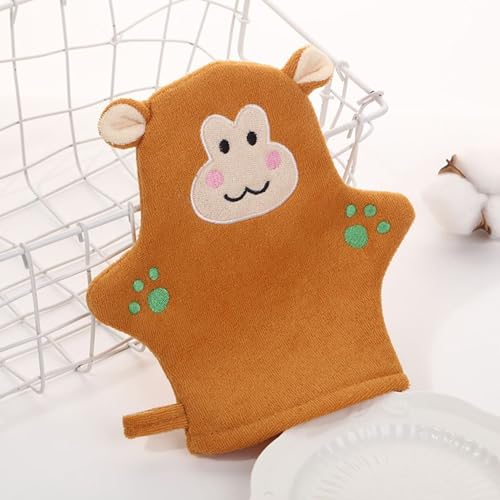 Bathing Gloves - 5 Pieces Reusable Soft Washcloths for Baby and Adult | Ergonomic Non-Slip Gentle Body Cleaning Tool, Toddler-Friendly Bathroom Accessory for Home Shower Spa Use, 200g Multicolor – Image 5