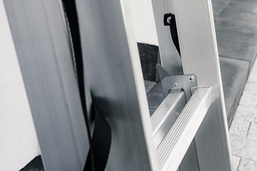 Escalera de aluminio de 3x11 peldaños serie PRO con ganchos para el cazo 8