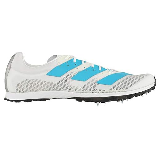 adidas Women's Adizero XC Sprint Track Field Shoes, White-silver Metallic-core Black, 10.5