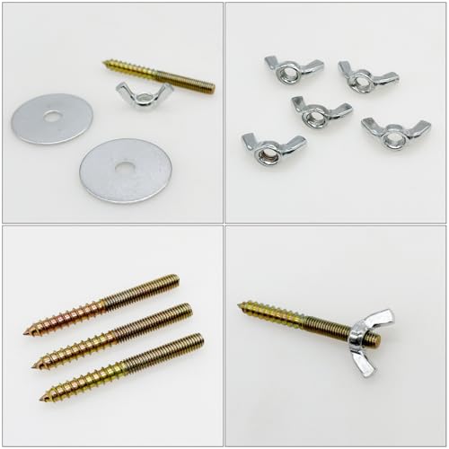 Image of Bird Cage Screws, Bird Perch Screws, Nuts and Make Bird Perches, Stand Platform Accessories for Fixing Pet Cage, Playground Perch, Food Feeder (20, 5cm(1.9inch))