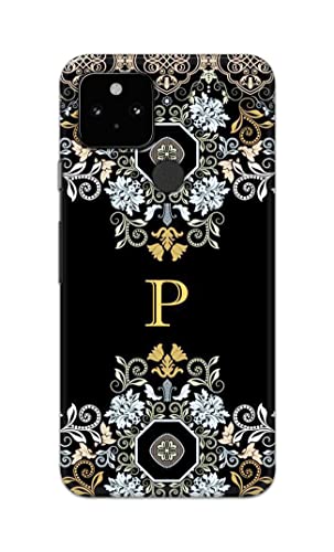 Image of Printed Hard Back Cover Case for Google Pixel 5 Back Cover (Alphabet P) -1803