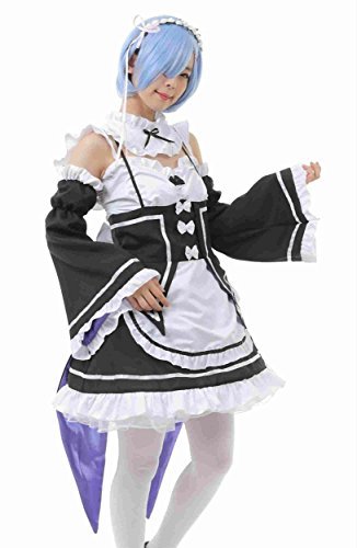 ♡ Re:ゼロから始める異世界生活 レム メイド服 コスプレ 衣装 高品質 ♡ ラム＆レム メイド服セット [Re:ゼロから始める異世界生活