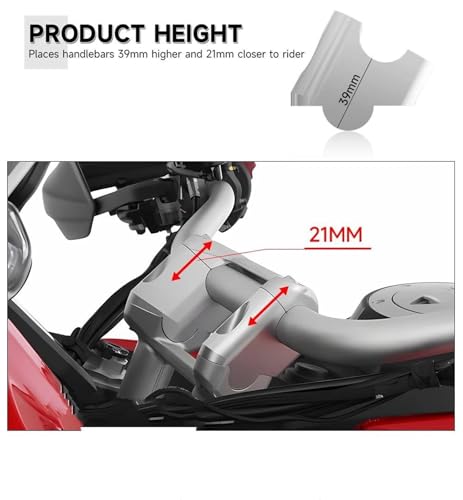 Abrazadera elevador de manillar mecanizado para Ducati Multistrada V4 S 2021 2