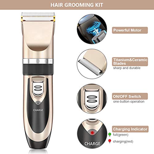image for Hair Clippers - Nicewell Low Noise Hair Clippers for Men Kids, Cordles
