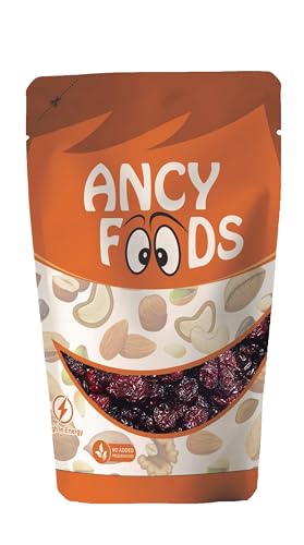 Image of Ancy Dried Whole Cranberries 250 Grams - Craneberries Dry Fruit | Sweet and Juicy Superfruit Packed with Antioxidants & Vitamins | Perfect for Smoothies, Trail Mix, Baking & Kid-Friendly Snacking | Jumbo Craneberry Best for Vegan-Friendly | No Added Sugar Healthy Berries