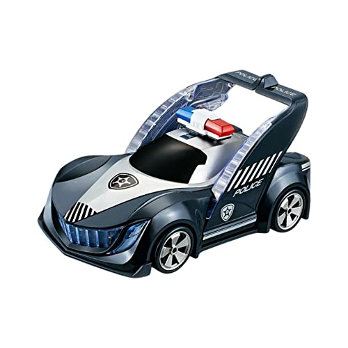 Brinquedo de carro, brinquedos de polícia para meninos, carros push and go, silhuetas com luzes inte