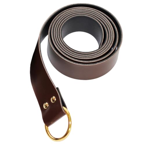 Cinturón de cuero medieval - robusto, cinturón renacentista largo, accesorio teatral | Cinturones de cuero para disfraces históricos, temporal de fantasía renacentista, de recreación histórica